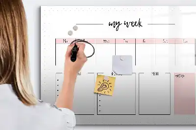 Tableau magnétique pour dessiner mon planificateur hebdomadaire