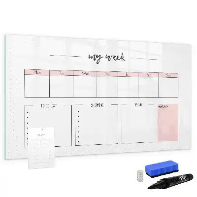 Tableau magnétique pour dessiner mon planificateur hebdomadaire
