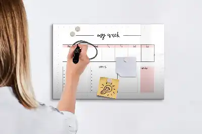 Tableau magnétique pour dessiner mon planificateur hebdomadaire