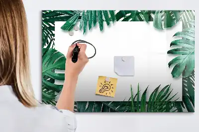Tableau magnétique pour dessiner motif feuilles exotiques