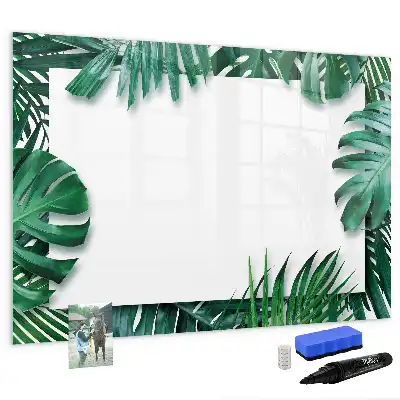 Tableau magnétique pour dessiner motif feuilles exotiques