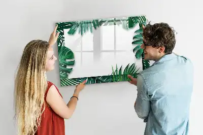 Tableau magnétique pour dessiner motif feuilles exotiques
