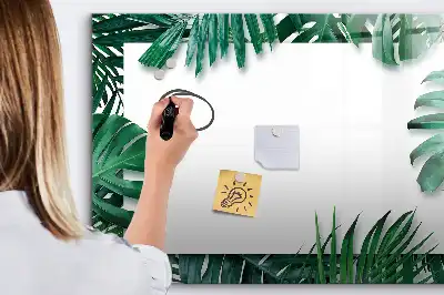Tableau magnétique pour dessiner motif feuilles exotiques