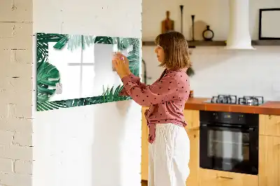 Tableau magnétique pour dessiner motif feuilles exotiques