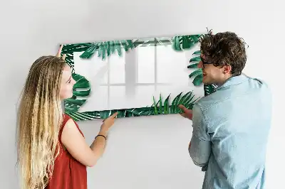 Tableau magnétique pour dessiner motif feuilles exotiques