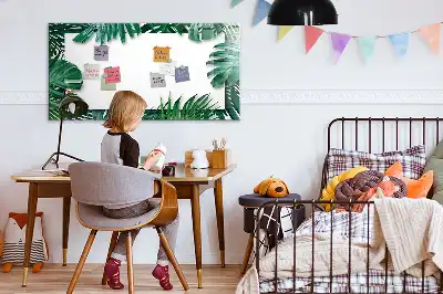 Tableau magnétique pour dessiner motif feuilles exotiques