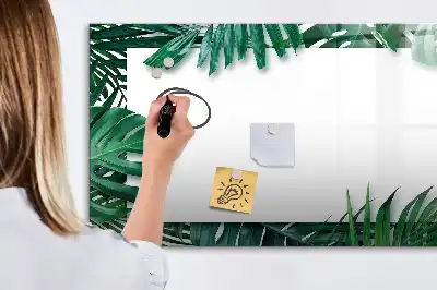 Tableau magnétique pour dessiner motif feuilles exotiques
