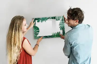Tableau magnétique pour dessiner motif feuilles exotiques