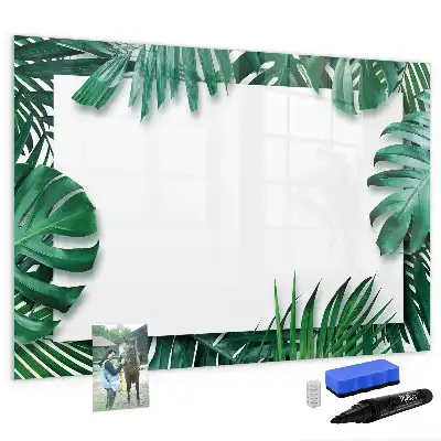 Tableau magnétique pour dessiner motif feuilles exotiques