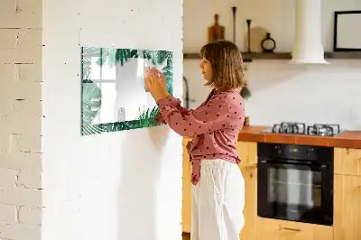 Tableau magnétique pour dessiner motif feuilles exotiques