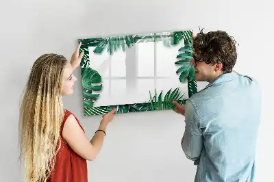Tableau magnétique pour dessiner motif feuilles exotiques