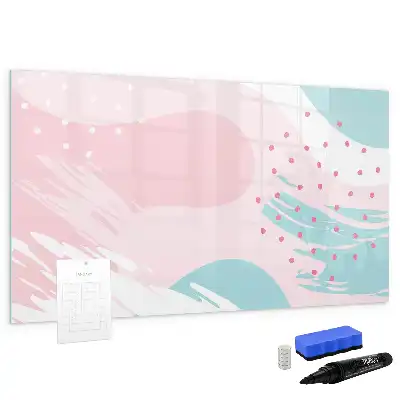 Tableau magnétique à dessiner motif abstraction pastel