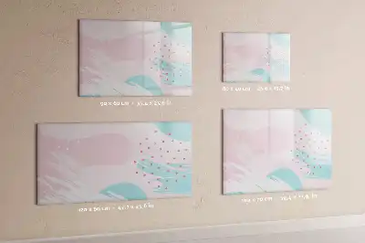 Tableau magnétique à dessiner motif abstraction pastel