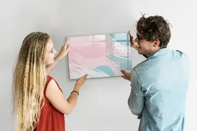 Tableau magnétique à dessiner motif abstraction pastel
