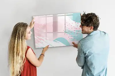 Tableau magnétique à dessiner motif abstraction pastel