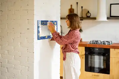 Tableau magnétique à dessiner planificateur hebdomadaire motif cosmique