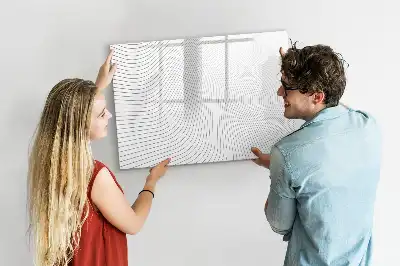 Tableau magnétique à dessiner motif lignes abstraites