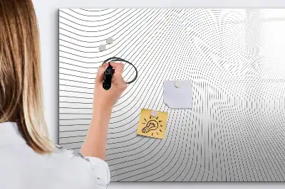 Tableau magnétique à dessiner motif lignes abstraites