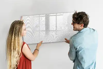 Tableau magnétique à dessiner motif lignes abstraites