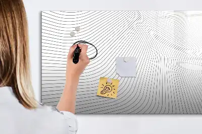 Tableau magnétique à dessiner motif lignes abstraites