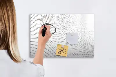 Tableau magnétique à dessiner motif lignes abstraites