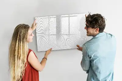 Tableau magnétique à dessiner motif lignes abstraites