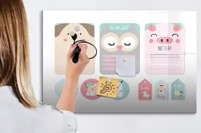 Tableau magnétique à dessiner animaux joyeux