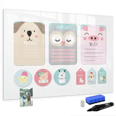 Tableau magnétique à dessiner animaux joyeux