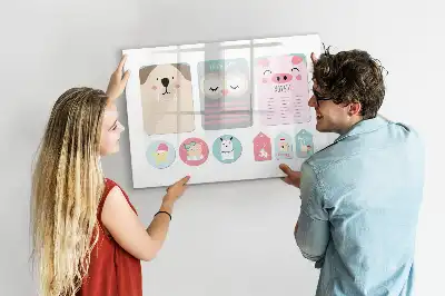 Tableau magnétique à dessiner animaux joyeux