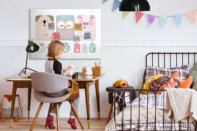 Tableau magnétique à dessiner animaux joyeux