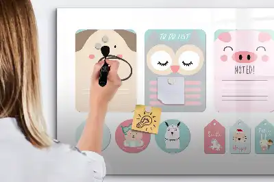Tableau magnétique à dessiner animaux joyeux