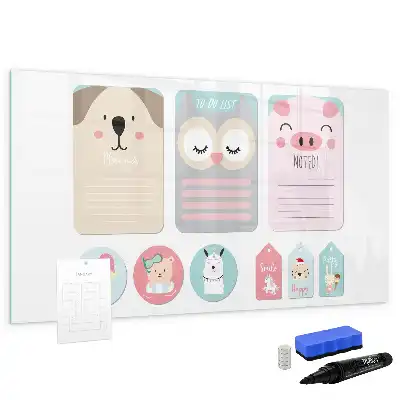 Tableau magnétique à dessiner animaux joyeux