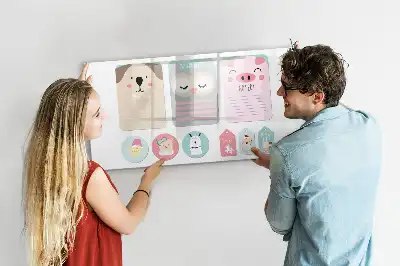 Tableau magnétique à dessiner animaux joyeux