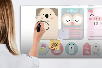 Tableau magnétique à dessiner animaux joyeux