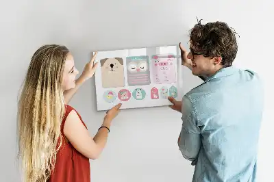 Tableau magnétique à dessiner animaux joyeux
