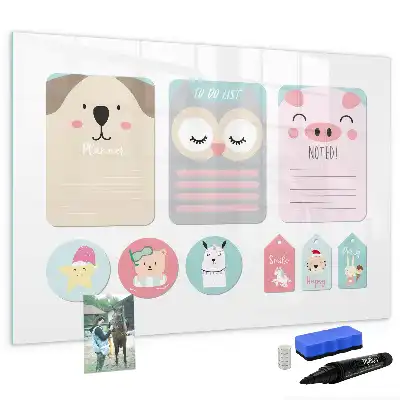 Tableau magnétique à dessiner animaux joyeux
