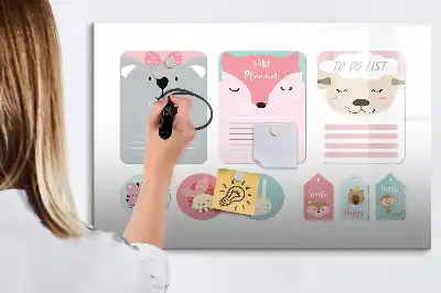 Tableau magnétique pour dessiner modèle marque-pages joyeux