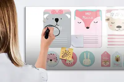 Tableau magnétique pour dessiner modèle marque-pages joyeux