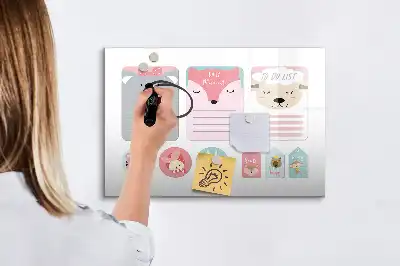 Tableau magnétique pour dessiner modèle marque-pages joyeux
