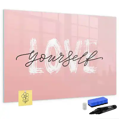 Tableau magnétique de dessin motif Aime-toi toi-même