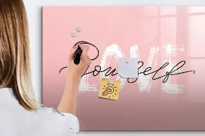 Tableau magnétique de dessin motif Aime-toi toi-même