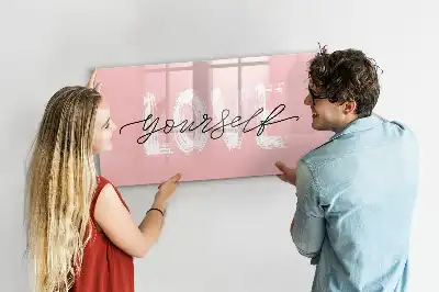 Tableau magnétique de dessin motif Aime-toi toi-même