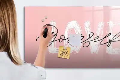 Tableau magnétique de dessin motif Aime-toi toi-même