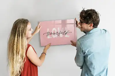 Tableau magnétique de dessin motif Aime-toi toi-même