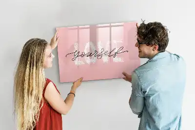 Tableau magnétique de dessin motif Aime-toi toi-même