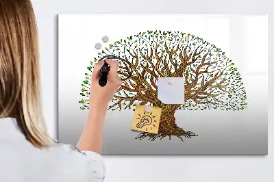 Tableau magnétique de dessin forme racine d'arbre