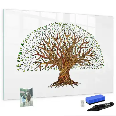 Tableau magnétique de dessin forme racine d'arbre