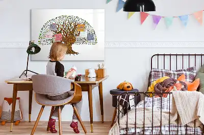 Tableau magnétique de dessin forme racine d'arbre