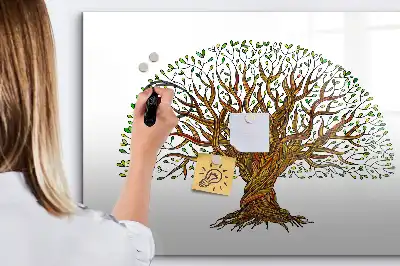 Tableau magnétique de dessin forme racine d'arbre