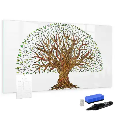 Tableau magnétique de dessin forme racine d'arbre